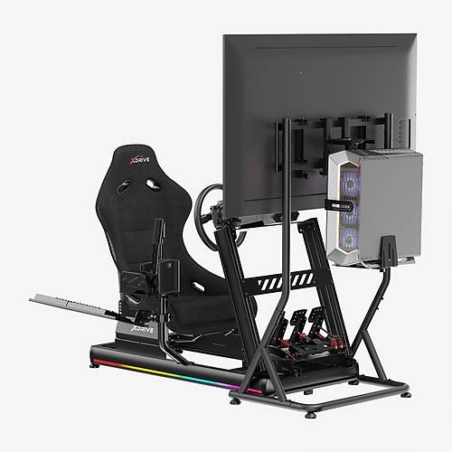 xDrive RGB Al�minyum Yar�� Sim�lat�r� Kokpiti ve F1 Koltu�u Bs01