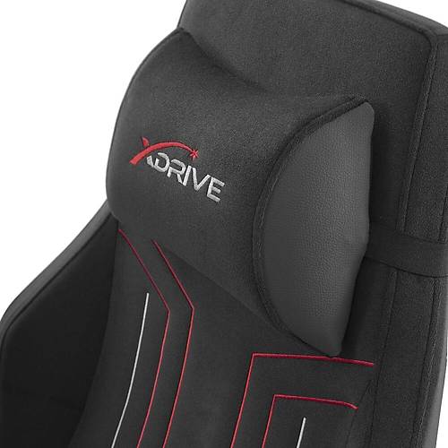 xDrive F�rt�na Plus Profesyonel Oyuncu Koltu�u Kuma� Siyah/K�rm�z�
