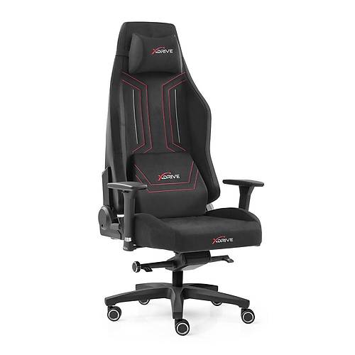 xDrive F�rt�na Plus Profesyonel Oyuncu Koltu�u Kuma� Siyah/K�rm�z�