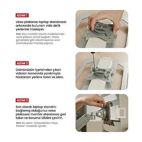 xDrive Al�minyum Laptop Stand� ( Monit�r Standlar� ��in 11,6