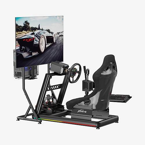 xDrive RGB Al�minyum Yar�� Sim�lat�r� Kokpiti ve F1 Koltu�u Bs01