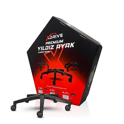 xDrive Premium Metal Ayak Kal�n Siyah (Tekerlekler Dahil)