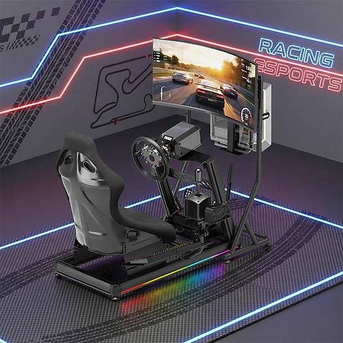 xDrive RGB Al�minyum Yar�� Sim�lat�r� Kokpiti ve F1 Koltu�u Bs01