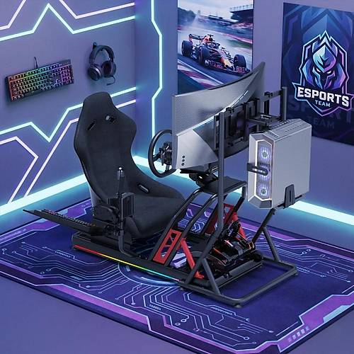 xDrive RGB Al�minyum Yar�� Sim�lat�r� Kokpiti ve F1 Koltu�u BS02