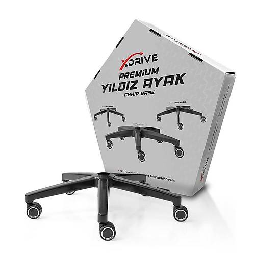 xDrive Premium Metal Kal�n Ayak Siyah (Tekerlekler Dahil)