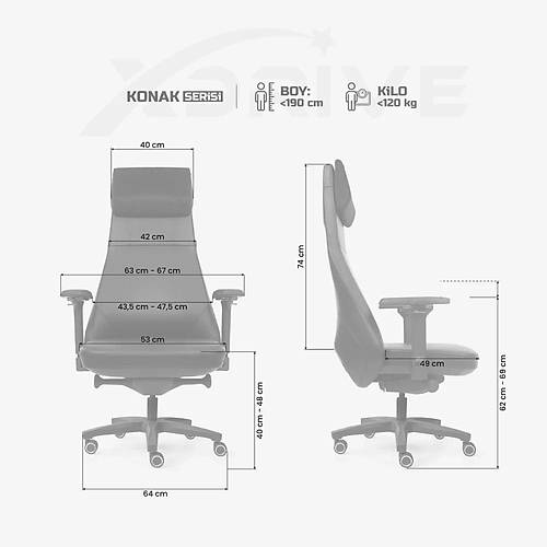 xDrive Business Konak �al��ma Koltu�u Large Deri Siyah