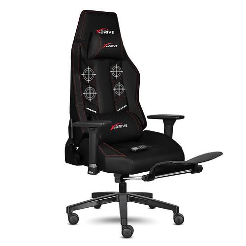 xDrive F�rt�na Masajl� Ayak Uzatmal� Profesyonel Oyuncu Koltu�u Siyah/Siyah