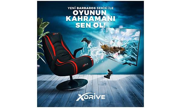 xDrive Barbaros Fla� Tabanl� Oyun | Oyuncu Koltu�u K�rm�z�/Siyah