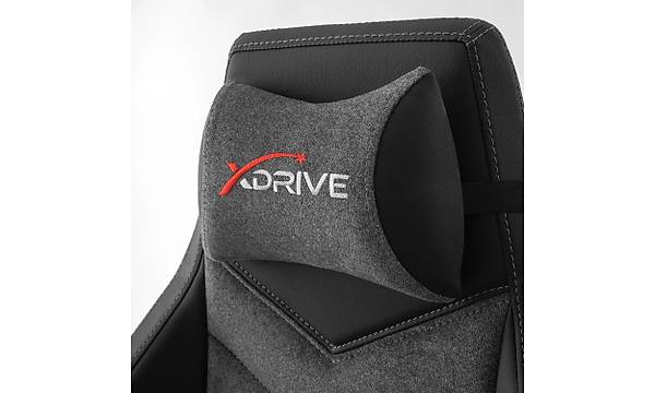 xDrive F�rt�na Ayak Uzatmal� Profesyonel Oyuncu Koltu�u Kuma� Gri/Siyah