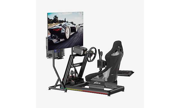 xDrive RGB Al�minyum Yar�� Sim�lat�r� Kokpiti ve F1 Koltu�u Bs01