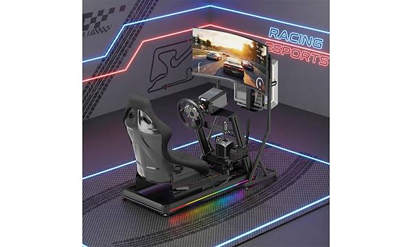 xDrive RGB Al�minyum Yar�� Sim�lat�r� Kokpiti ve F1 Koltu�u Bs01