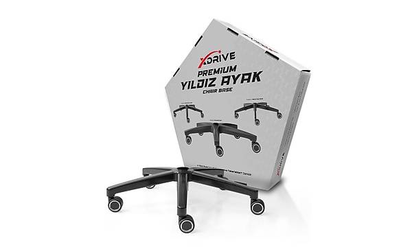 xDrive Premium Metal Kal�n Ayak Siyah (Tekerlekler Dahil)