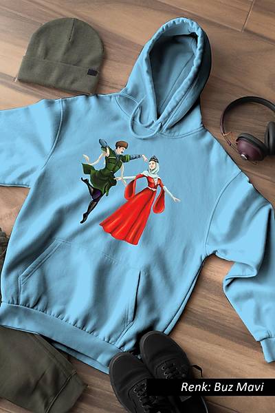 Kafkas Figrl Unisex Kaponlu Sweatshirt