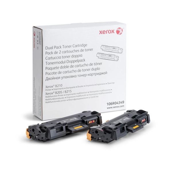 Xerox B210/B205/B215 2'li Siyah Toner 6000 Sayfa (106R04349)