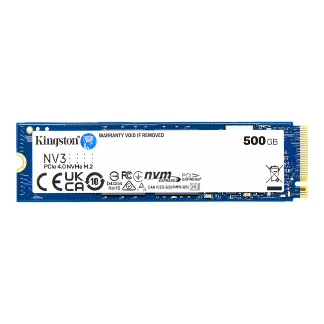 Kingston NV3 500GB M.2 NVMe SSD (5000-3000MBs) SSD