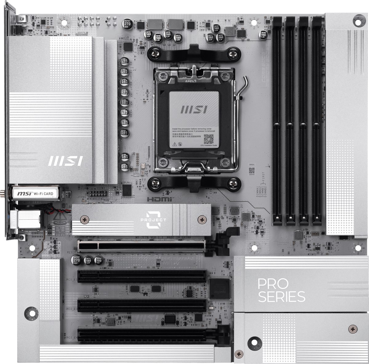 Msi Pro B850M-A Wi-Fi PZ AM5 DDR5 8200MHZ Wi-Fi 7 MATX Anakart 