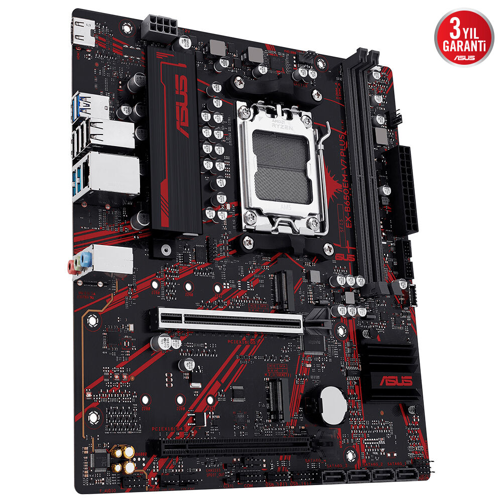 Asus Plus EX-B650EM-V7 AMD B650 AM5 DDR5 mATX Anakart (90MB1LXM-M0EAY0) 