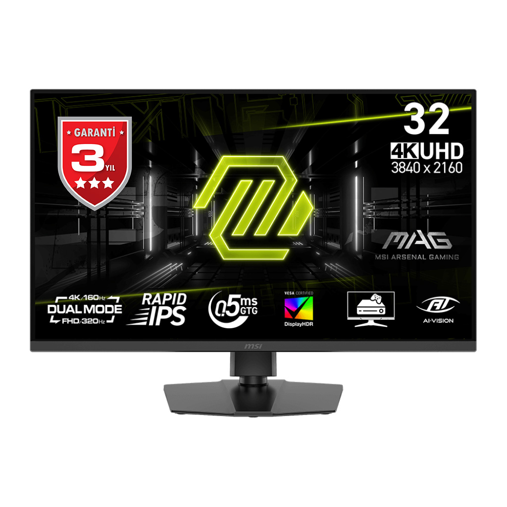 Msi Mag 31.5" 322URDF E16 3840x2160 (UHD) IPS 160HZ 0.5MS Premium Gaming Monitör