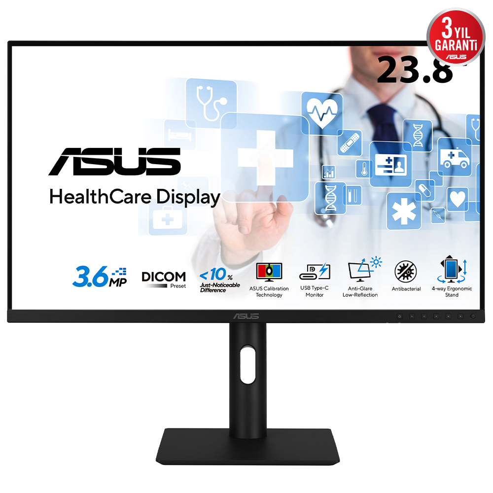 Asus HealthCare 24" HA2441A 2560X1440 5MS 75HZ 300CD Ips Monitör