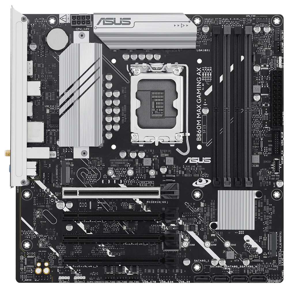Asus B860M Max Gaming AX Intel B860 Wi-Fi 6 LGA1851 DDR5 Anakart 
