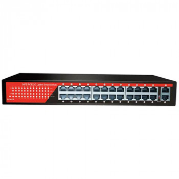 Ezcool EZ-24PSF 24xFE+2xGE 24 Port Yönetilemez 24 Poe Switch