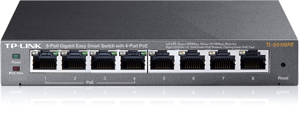 Tp-Link TL-SG108PE 8 Port Gigabit 4 Port PoE Yönetilebilir Switch