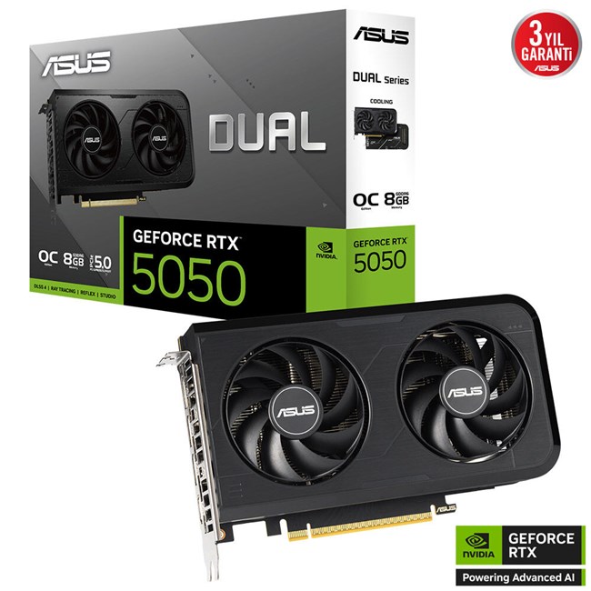 Asus GeForce RTX 5050 8GB Dual OC GD6 128Bit (90YV0N72-M0NA00)