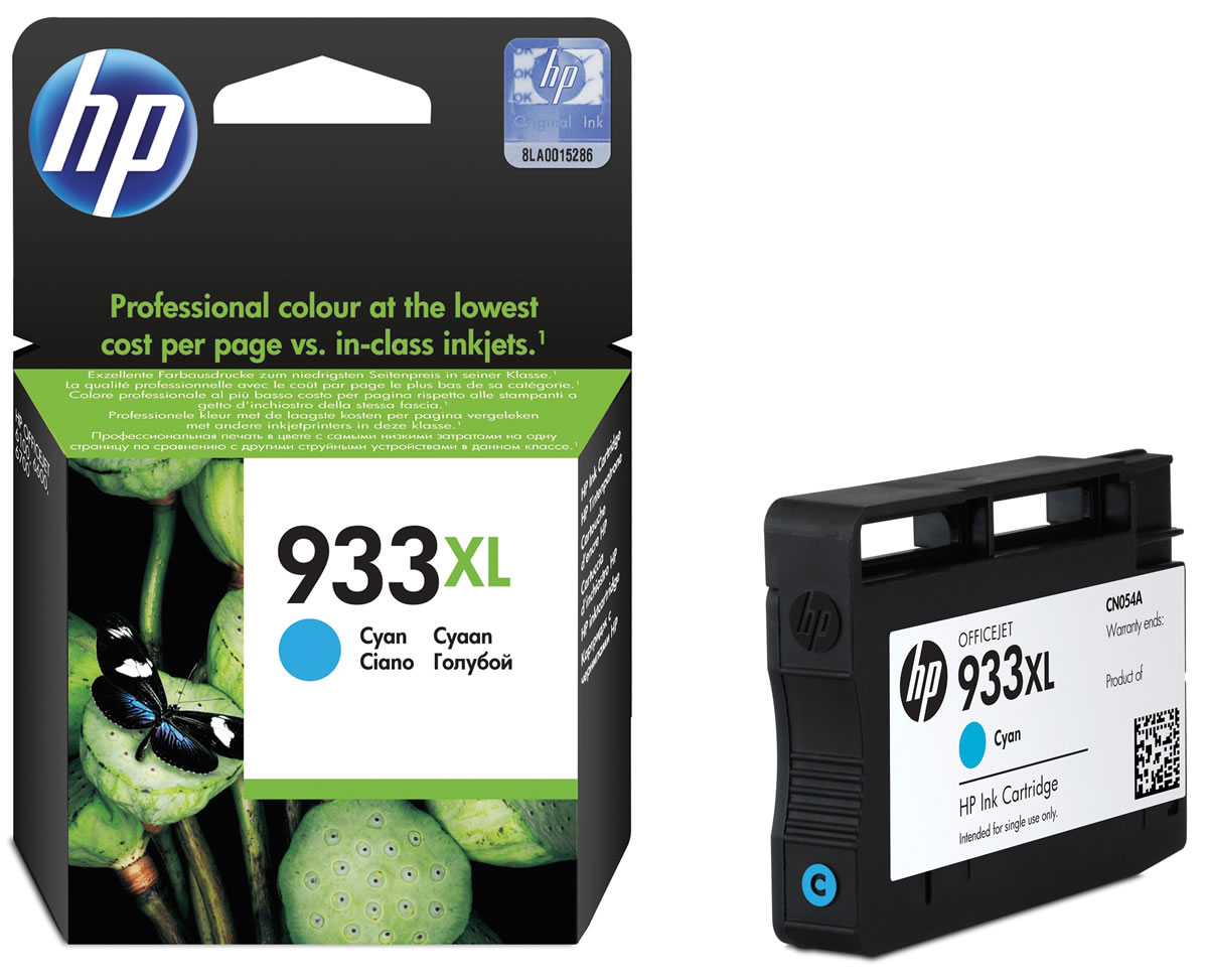 HP CN054AE Mavi Mürekkep Kartuş (933XL) 825 Sayfa