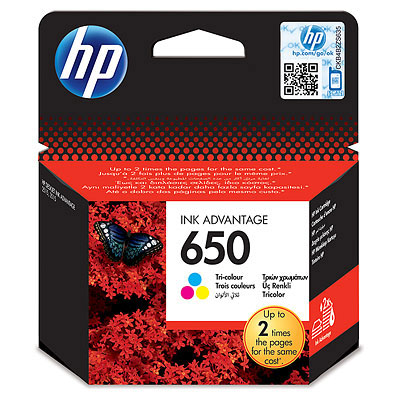 HP CZ102AE ÜÇ RENKLİ MUREKKEP KARTUSU (650) 200 SAYFA