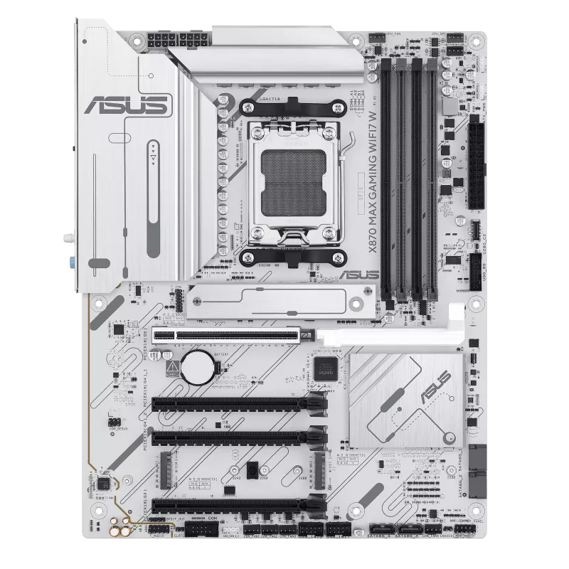 Asus X870 Max Gaming Wi-Fi 7 AMD AM5 DDR5 Anakart Beyaz