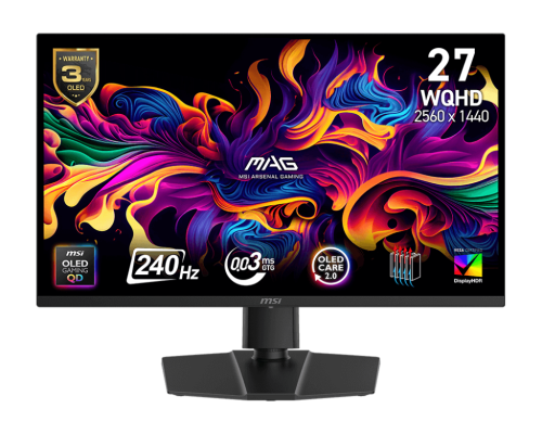 Msi Mag 27" 273QP QD-OLED X24 2560x1440 240HZ 0.03MS Premium Pro Gaming Monitör