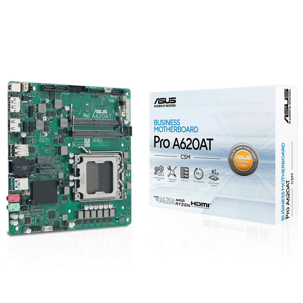 Asus Pro A620AT-CSM AMD A620 AM5 DDR5 6400 DP Mini ITX (90MB1L5M-M0EAYC)