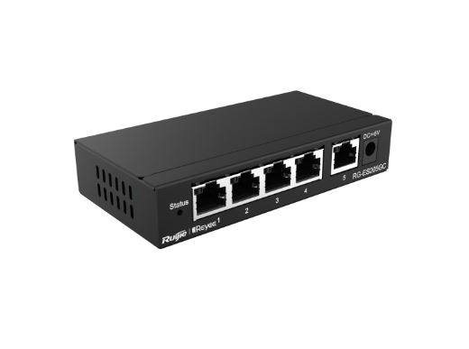Ruijie-Reyee RG-ES205GC-P 4XGE-1XGE Uplink Yönetilebilir 54W Poe Switch