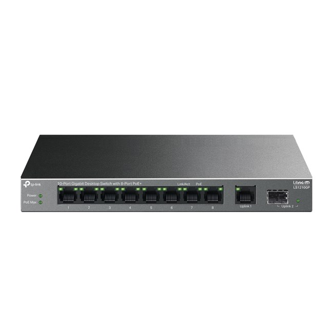 Tp-Link LS1210GP 10 Port 10/100/1000 Mbps Yönetilemez Switch