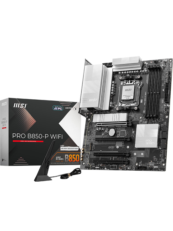 MSI MB PRO B850-P WIFI AM5 DDR5 8200MHZ(OC) HDMI 3x M.2 USB 10Gbs 5G LAN WI-FI 7 ATX