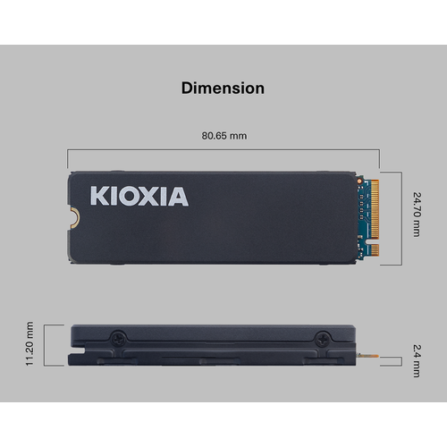 Kioxia Exceria Heatsink 2TB M.2 NVMe 6200/4900MB LSC11K2T04G8 Ssd