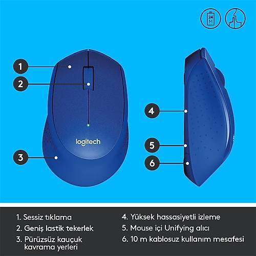 LOGITECH M330 SESSZ KABLOSUZ OPTK MOUSE-MAV 910-004910