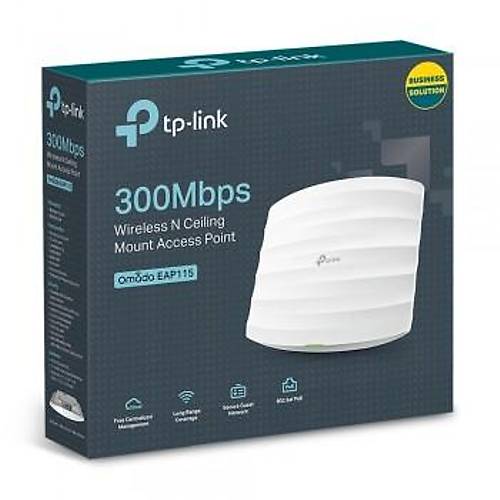 TP-Link EAP115 1Port PoE 300Mbps Tavan Tipi Access Point