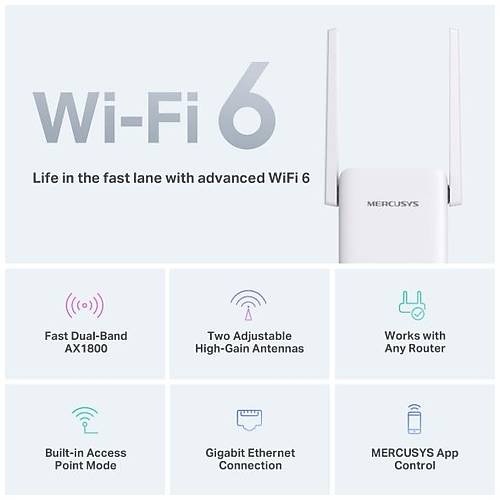 TP-LINK MERCUSYS ME70X AX1800 WIFI RANGE EXTENDER MENZ�L GEN��LET�C�