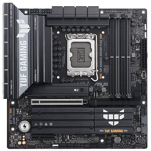 ASUS TUF GAMING B860M PLUS Intel B860 LGA1851 DDR5 8800 DP HDMI TypeC 3x M2 USB3 2 Gen 2x2 AURA RGB 2 5Gbit LAN mATX 12+1+2+1 G Aamalar 1xGen5 M2 Ready for Advanced AI PC