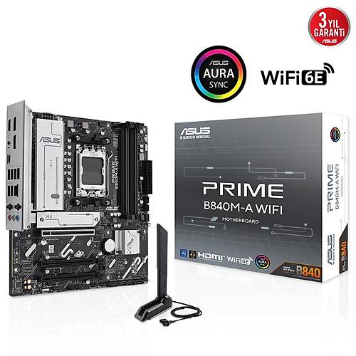 ASUS PRIME B840M-A WIFI AMD� DDR5 mATX ANAKART