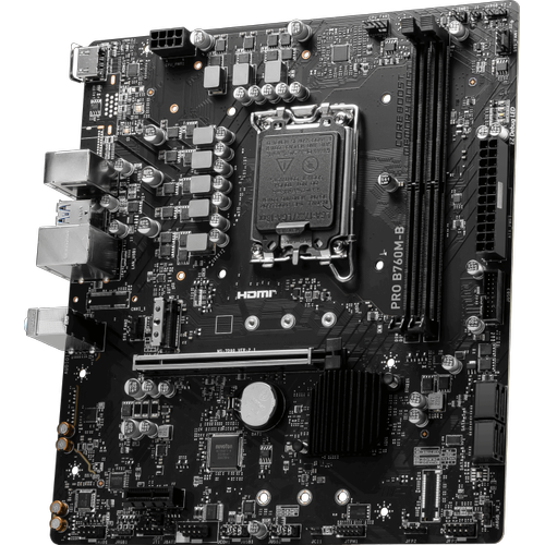 MSI MB PRO B760M-B DDR4 SOKET 1700 DDR4 4800(OC) PCI-E ,M.2 USB3.2 HDMI, 1x 2,5G LAN mATX