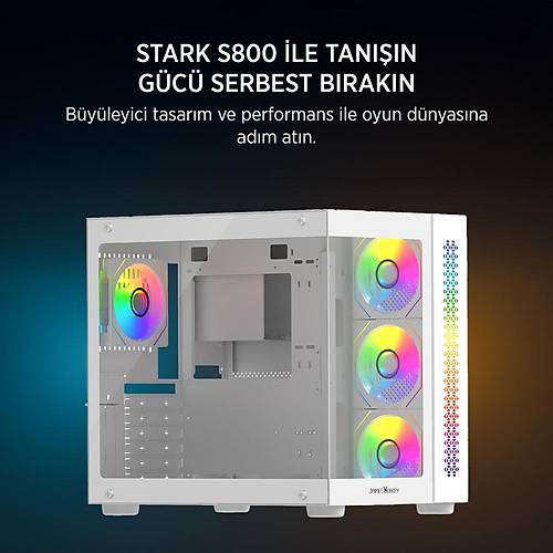 James Donkey Stark S800 4X ARGB 750W ATX Beyaz Kasa