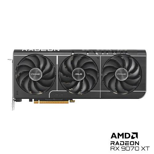 ASUS PRIME-RX9070XT-O16G-AMD-RADEON-RX 9070 XT-16GB GDDR6-256bit--OC-HDMI-3xDP-EKRAN KARTI