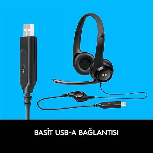 LOGITECH H390 USB GRLT NLEYC MKROFONLU KULAKLIK-SYAH A-00146 981-000406