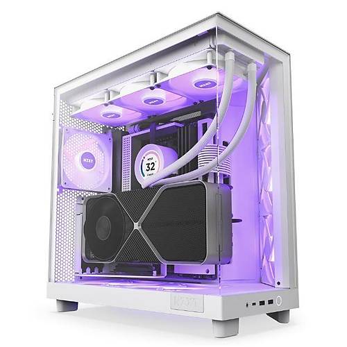NZXT H6 Flow CC-H61FW-R1 Beyaz ATX Mid Tower Kasa