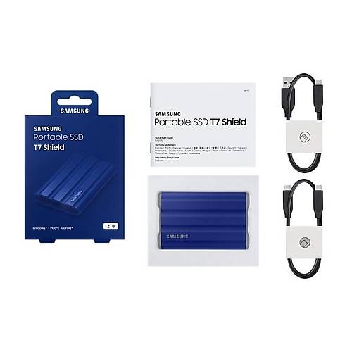 Samsung T7 2TB USB 3.2 GEN 2 TYPE-C MU-PE2T0R/WW Tanabilir Ssd