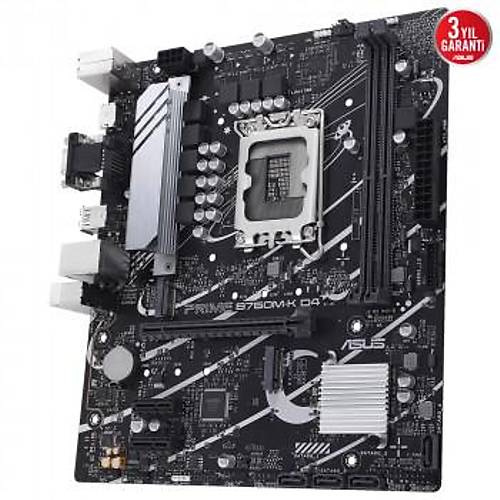 ASUS PR�ME B760M-K D4 DDR4 5333MHZ(OC) RGB M.2 MATX 1700P