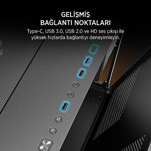 James Donkey Stark S800 650W Siyah Gaming ATX Kasa