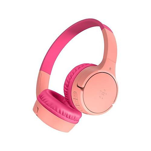 Belkin AUD002 SoundForm Mini Kablosuz Pembe Kafa�st� �ocuk Kulakl�k